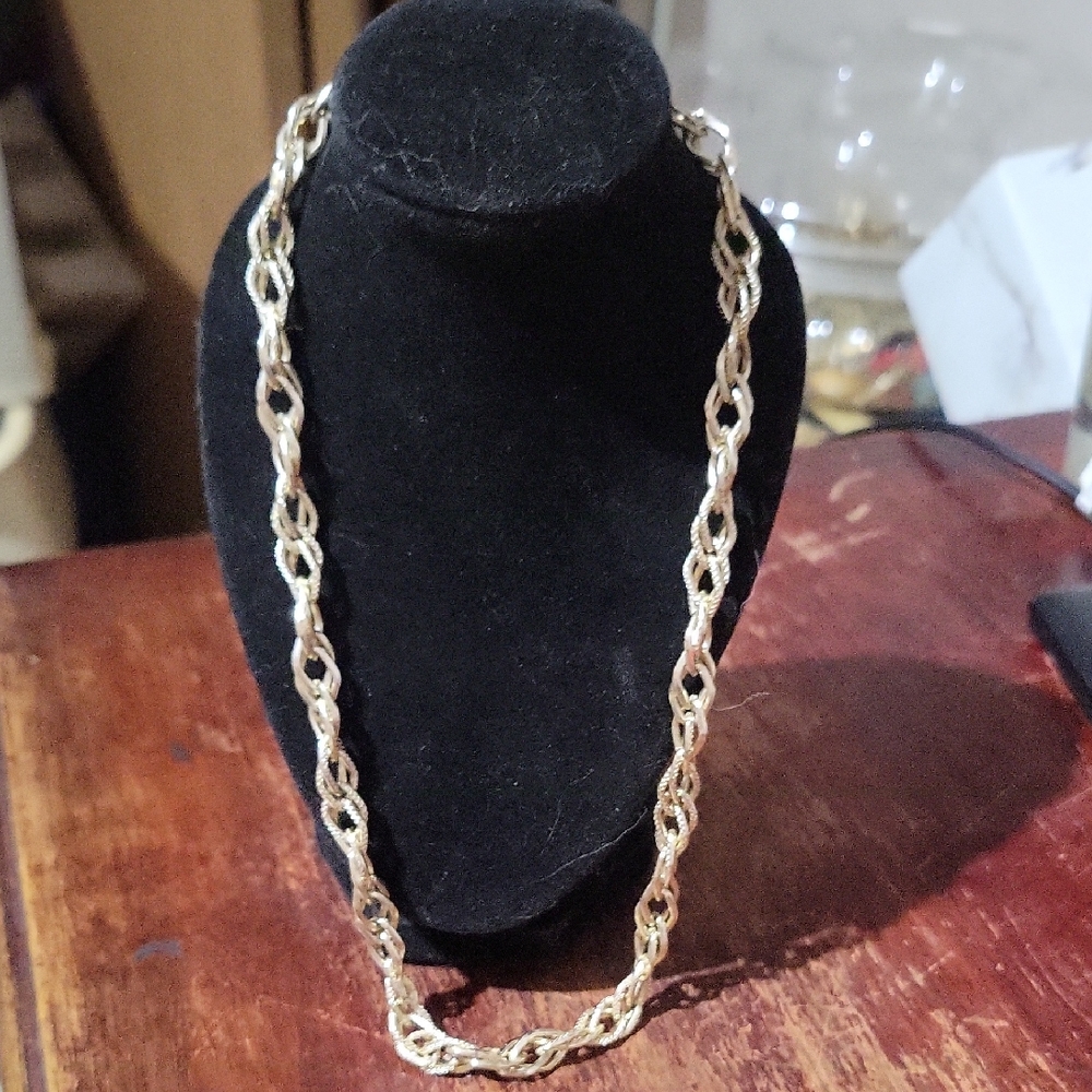 14" Gold Tone Choker Chain Necklace